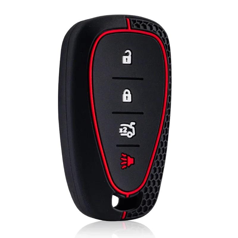 Silicone For Chevrolet Malibu Blazer Traverse Seeker Onix Equino Volt Bolt Trax Orlando Cruze Spark Sonic Camaro Car Key Case