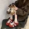 Ugly cute women's autumn new retro color matching board shoes versatile casual