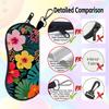 Portable Colorful Flowers/Leaf Glasses Case Soft Shell Zipper Glasses Protective Shell Eyeglass Bags