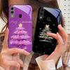 Decorated Christmas Tree For Samsung A73 72 71 A70 56 55 54 A53 52 51 50 42 A35 A34 33 32 31 26 25 24 23 22 30 glass phone case
