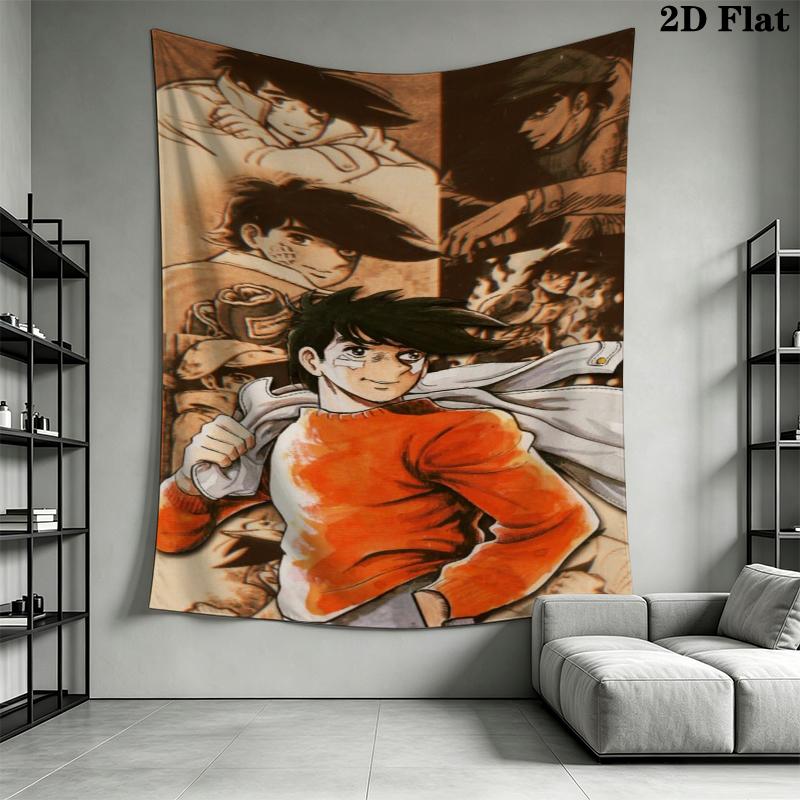 Ashita No Joe Wall Tapestry Aesthetic Wall Hanging Printed Fabric Blanket Decorative Tapestries for Bedroom Living Room Home Decor