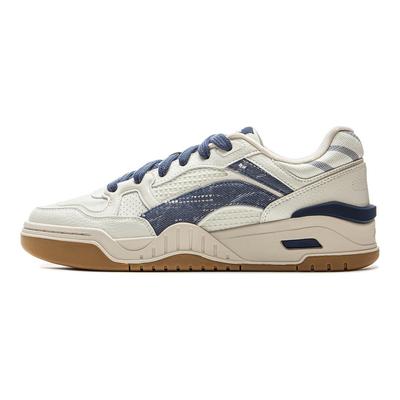 Li Ning Yue Bai 2.0 Chaussures de Skate Décontractées Polyvalentes Antidérapantes Absorbant les Chocs Respirantes Basses Homme sneaker Blanc Cassé AGCU275-12