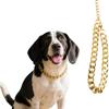 Gold Dog Chain Necklace Collar,Fashionable Cuban Link, Adjustable, Lightweight & Durable Metal Decoration (Gold, 9" (Neck Fits 8"-12"))