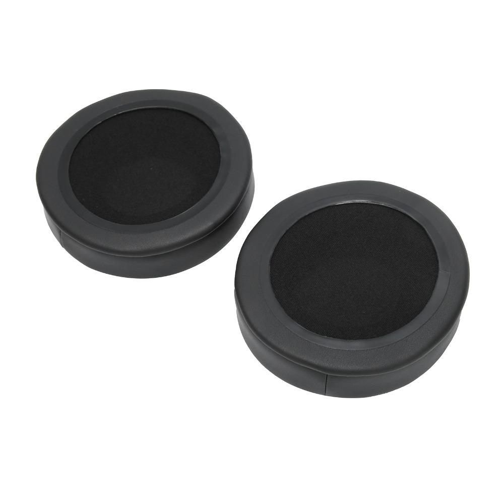 2PCS Black Universal Headphone Ear Pad Sponge + Leather Noise Isolation Ear Pads Cushion Comfortable Ear Covers