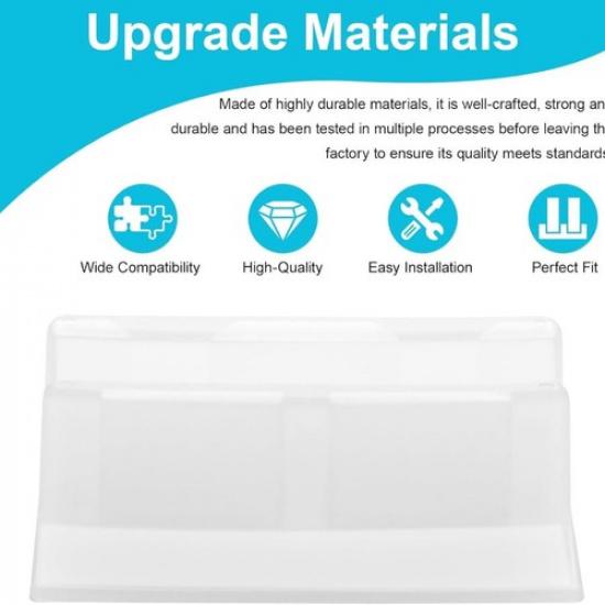 Sliding Shower Door Bottom Guide, 1/2 in. Channel, (White 2 Pack)