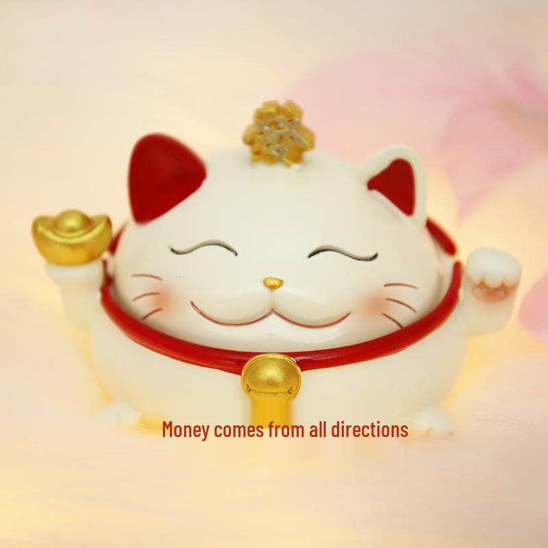 Festive Cat New Year Ornament - Creative Living Room Decoration & Entrance Craft Gift
