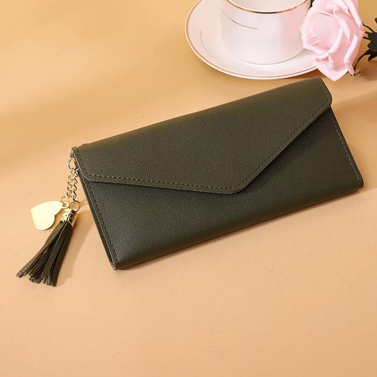 Women Slim Card Wallet Short Long Wallet with ID Window Zippered Coin Pocket Card Holder Wallet for Travel Shopping