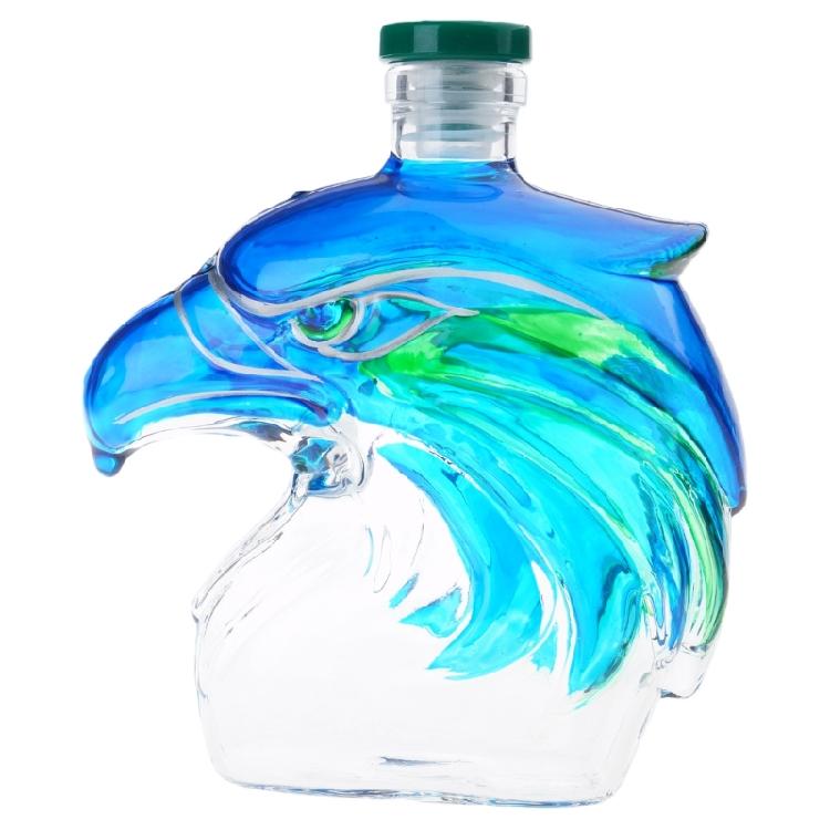 

Artistic Seahawk Head Glass Decanters For Whiskeys Wine Cocktails Produced To Enhances Beverage Presentation Experience