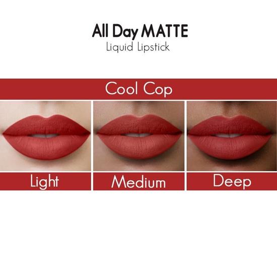 Nykaa All Day Matte Waterproof, Transfer Proof, Mask Proof, 12H Liquid Lipstick - Cool Cop