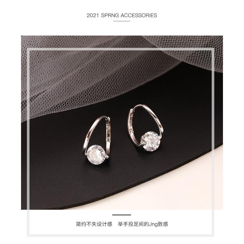 925 Sterling Silver Zircon Earrings for Women, Fashionable and Exquisite Trendy Earrings, Earrings, Light Luxury Korean Style Earrings