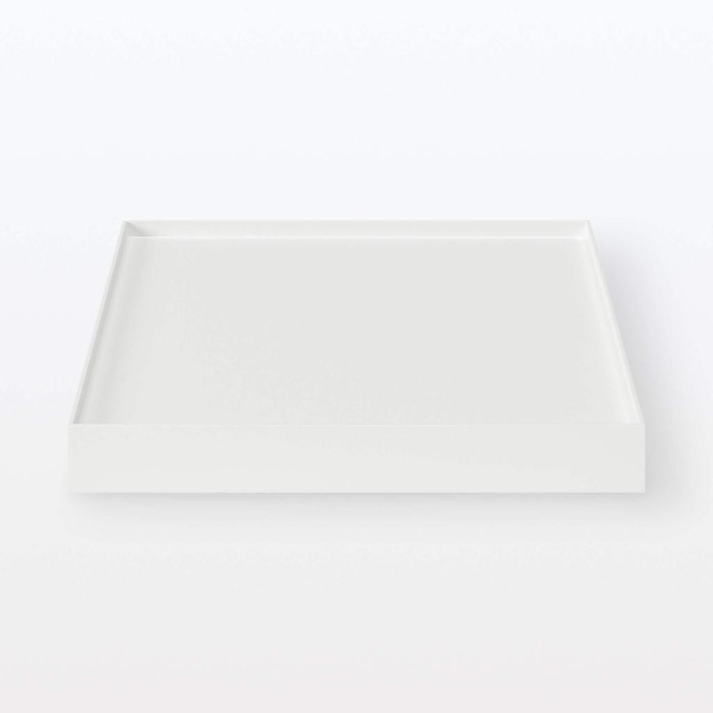 MUJI Recycled Polypropylene File Box Lid with Caster 25cm White 15930845 Standard, Attachment, Wide, Gray,