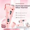 2-in-1 Electric Beard Shaver Double Head Lady Pubic Hair Face Underarm Groomer Painless Hair Removal Razor for Household Use