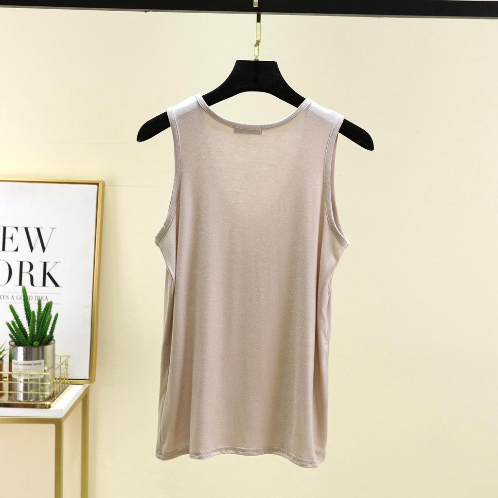Plus Size L To 6XL Modal Women's Tank Tops U-Neck Summer Thin Sleeveless Bottomed Top Loose Tee Tops All Match Vest Comfort Homewear