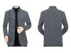 Men's Mid-aged Stand Collar Plush Woolen Jacket - Thickened, Casual, Versatile Coat