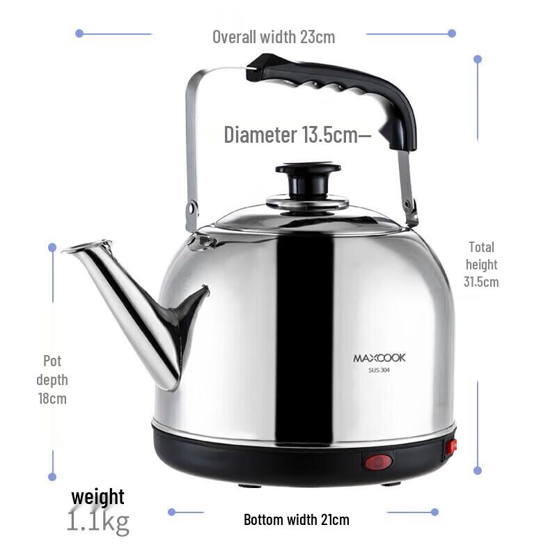 MAXCOOK 5L 304 Stainless Steel Electric Kettle