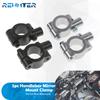 Motorcycle Rear View Mirrors Mount Clamp 2PCS 22mm 25mm Handlebar 8mm 10mm Thread Universal Rear Mirror Holder Adapter Bracket