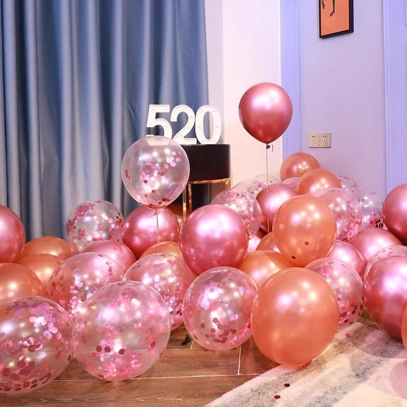 Metallic Silver & Purple Sequin Balloons for Events & Celebrations