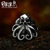 BEIER Edelstahl Antik Mode Herrenringe Totenkopf Oktopus Edelstein Tier Retro Punk Gothic Biker Schmuck Großhandel