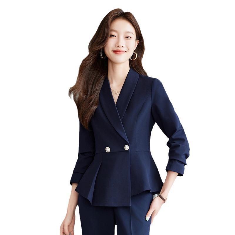 Elegant Professional Skirt Suit for Autumn & Spring - Ideal for Front Desk Managers & Interviews