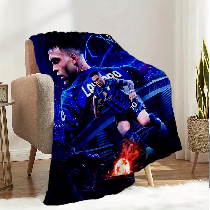 Inter Milan Star Lautaro Blanket Lightweight Ideal Bedding Blanket Perfect for Travel, Camping, Living Rooms, Offices, Sofas, Fan Christmas gift