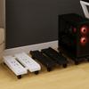 Black White Mobile CPU Stand Adjustable Under Desk CPU Holder Practical Ventilated PC Rack  Office