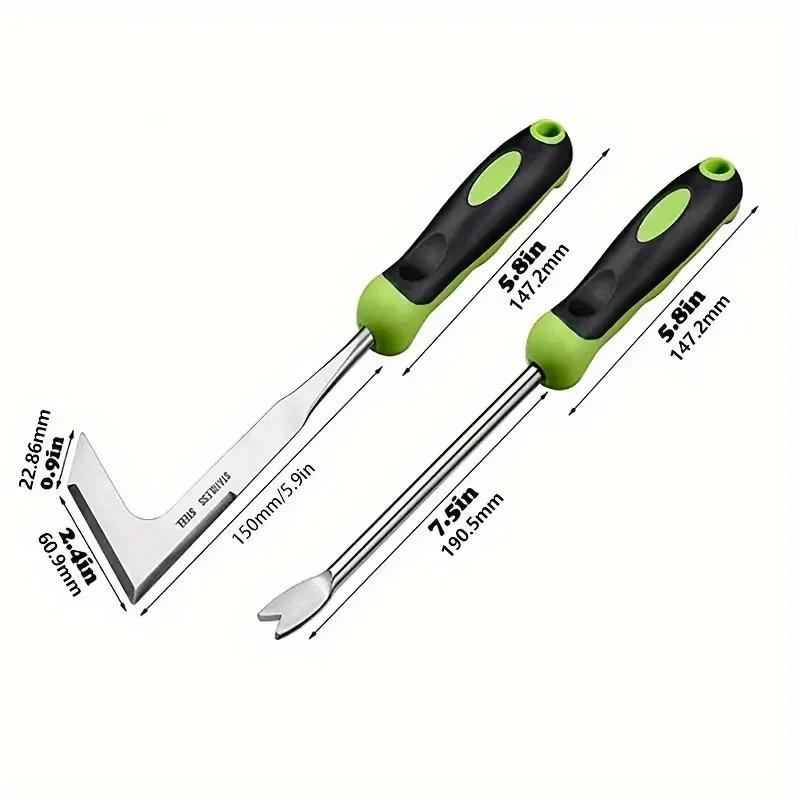 2026 Latest Models Stainless Steel Manual Weeding Tool, Weed Cutter Scarifier Rooter, Weed Cutter for Gardening and Outdoor Lawn