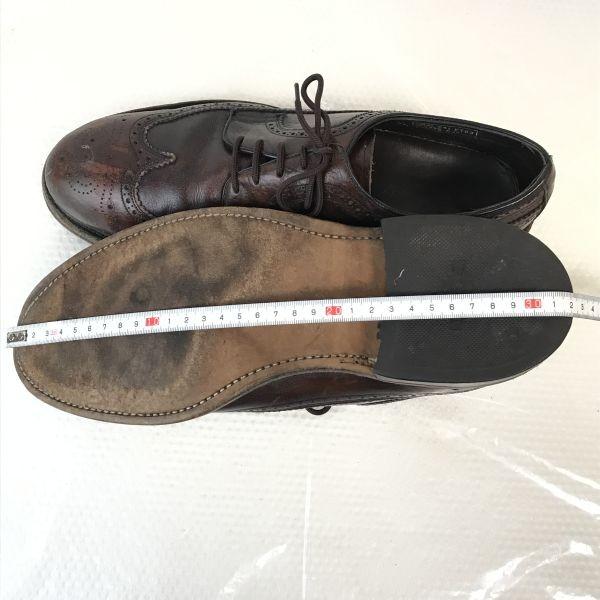 ANSI Z41 PT83 80s Vintage Leather Steel Toe Wingtip 9.5E 27.0-27.5 Brown(USED)