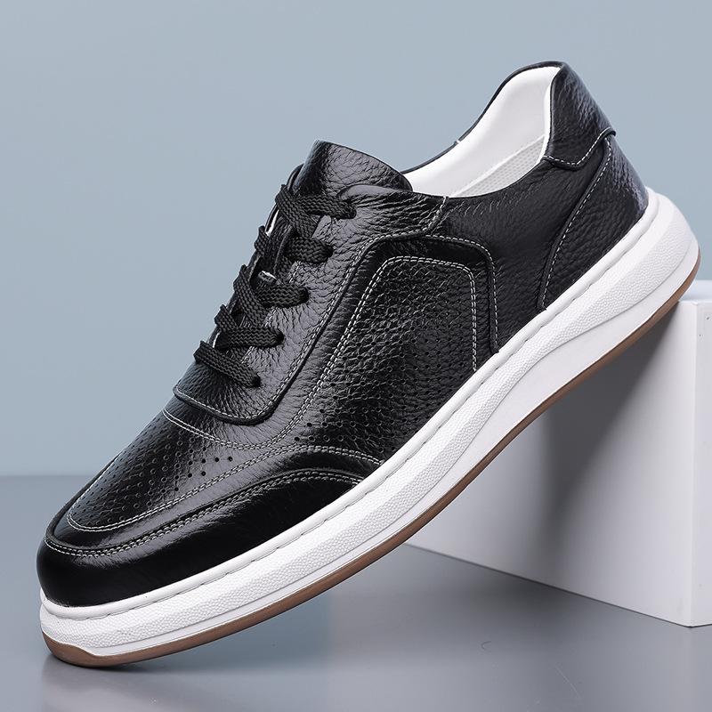 

Low-top hollowed-out leather shoes men s 2025 summer cowhide casual leather sandals lace-up breathable hole sandals 2025 38