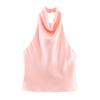 Vestido Midi de Manga Larga con Cuello Solapa Ajustado para Mujer Vestido de Tirantes Sedoso