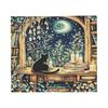 Halloween Black Cats Knitted Blanket Witchy Spooky Flannel Throw Blankets Home Couch Personalised Ultra-Soft Warm Bedspreads