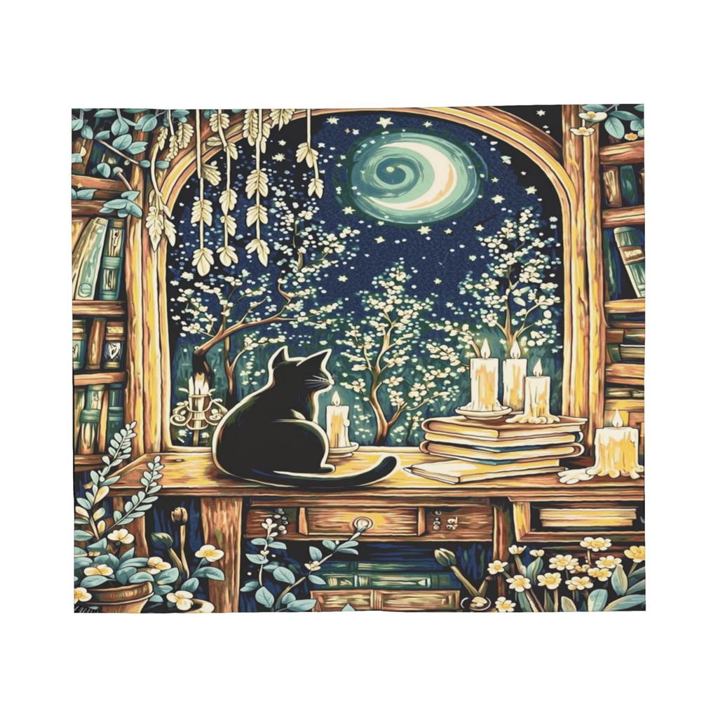 Halloween Black Cats Knitted Blanket Witchy Spooky Flannel Throw Blankets Home Couch Personalised Ultra-Soft Warm Bedspreads