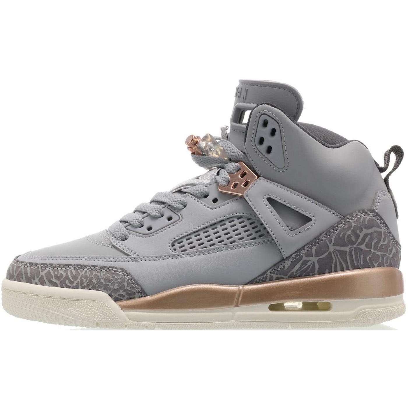 

New Jordan Spizike Wolf Grey Metallic Red Bronze GS 535712-018 36