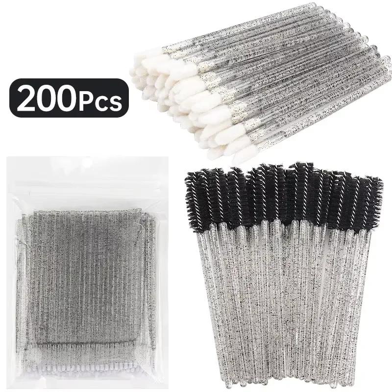 Eyelash Brush 200pcs Micro Brush Eyelash Extension Special Eyelash Removal Brush Lipline Cotton Brush for Eyelash Extension Tool