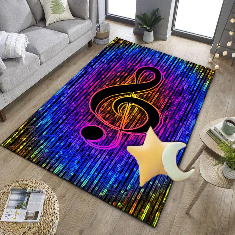 Music Notes Harmony Office Rug Chair Mat, Entryway Carpet, Suitable for Front Door, Bedroom, Living Room, Desk, Holiday Gift