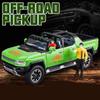 1:24 Hummer EV Pickup Alloy New Energy Car Model Cast Metal Off-road Vehicle Car Model Simulation Sound and Light Children's Gift Convertible Pickup