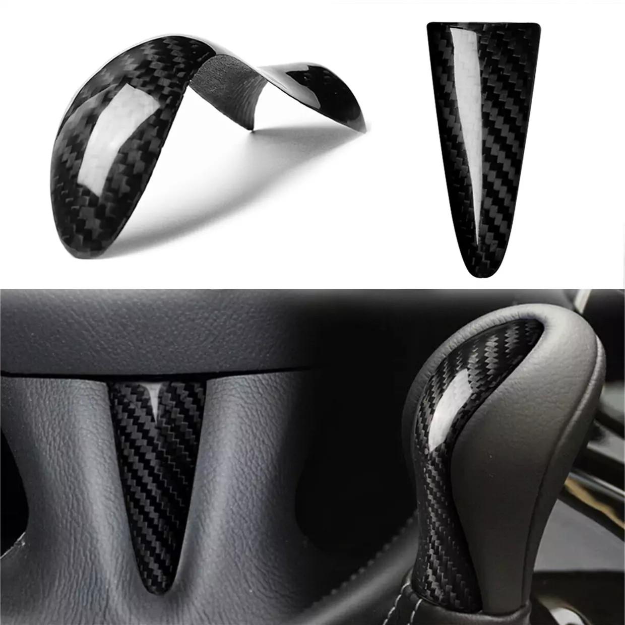 Real Carbon Fiber For 14-17 Infiniti Q50 Steering Wheel Trim Shift Knob Covers