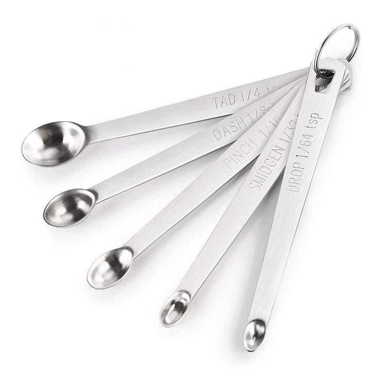Stainless Steel Mini Measuring Spoon with Graduations Kitchen Salt Seasoning Spoon for Baking Tools Cooking Measuring Set