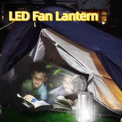 Portable Portable Electric Fan USB Charging LED Fan Lantern  Emergency Lighting