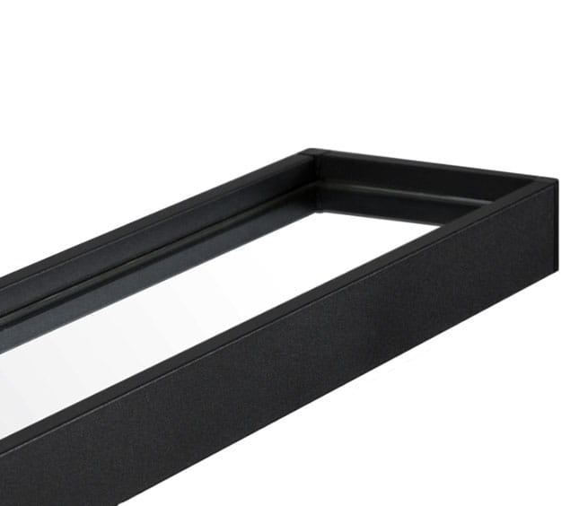 Mirror With Shelf 70Cm Black