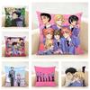 Funny Romance Anime OOuran High School Cushion Cover Linen Pillowcase Soft  for Sofa Bed Home Room Decor