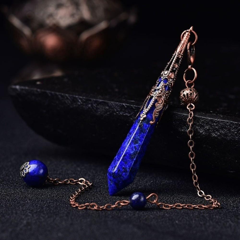 Energy Natural Crystal Pendulums Hexagon Cone Witch Spiritual Pendulos Jewelry Gift