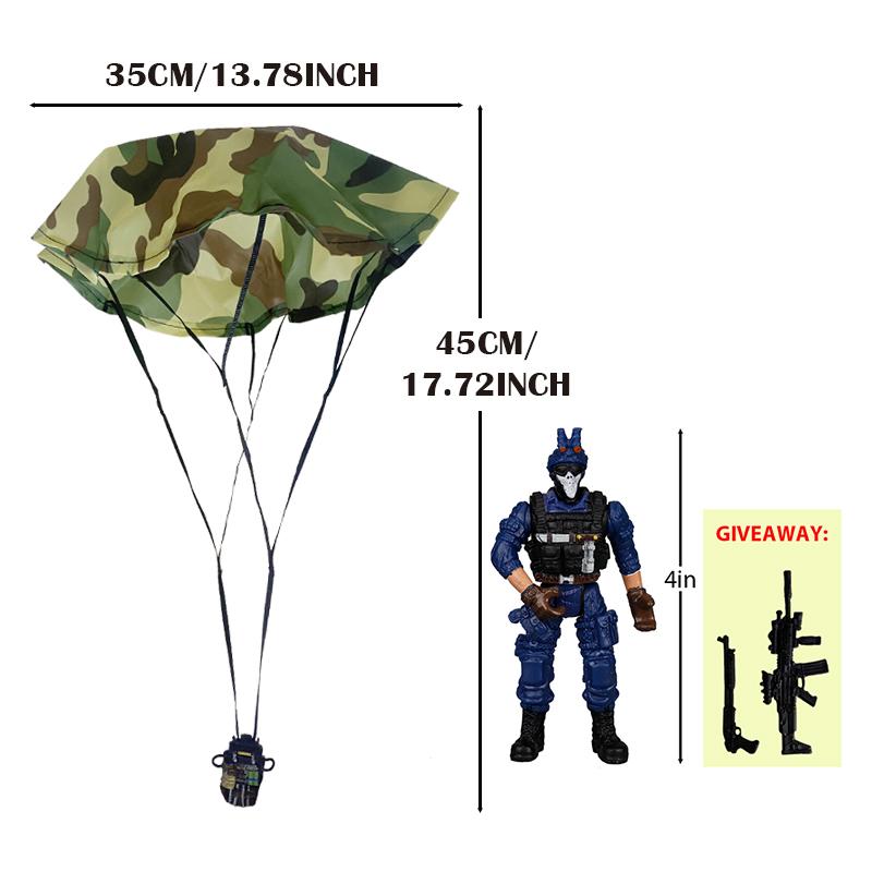 Parachute Toy Army Police Military Snow Navy Soldier Action Figure Toy Hand Throwing Kids Game for Boy Children Christmas Gift
