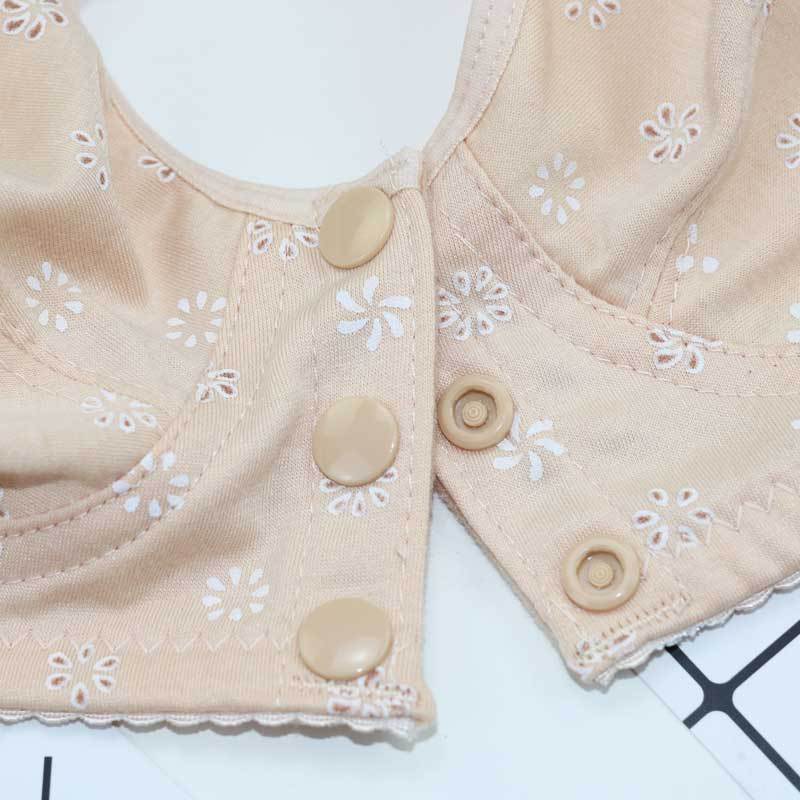 Direct batch front buckle thin women's underwear without steel ring comfortable thin cotton large size bra and women's vest 2025