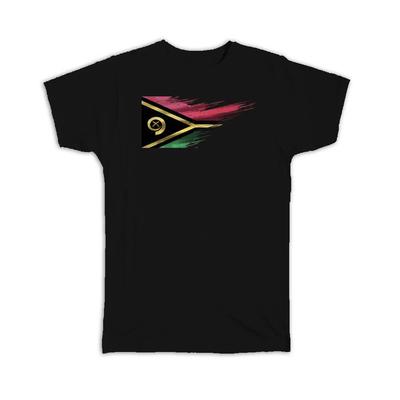 Geschenk-T-Shirt : Vanuatu Flagge Modernes Land Expat