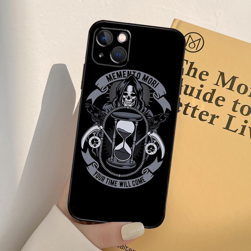 Memento Mori Phone Case For iPhone 16 14 13 12 11 15 Pro Max 13 12 mini XR 16e 15 16 Plus Full Cover