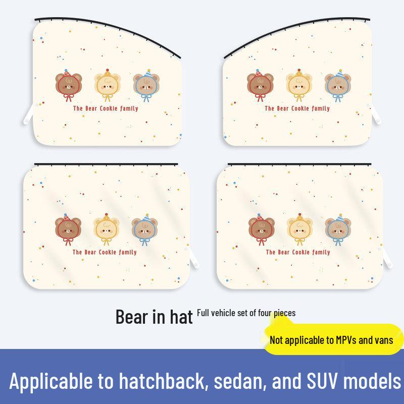 Car Window Sunshade: Sliding Rail Blackout Curtain for Baby Privacy and Sun Protection