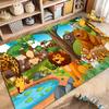 Multiple sizes Cartoon Zoo Theme Pattern Carpets for Bedroom Living Room Mat Creative Door Mat Dressing Room Rugs Luxury Gifts