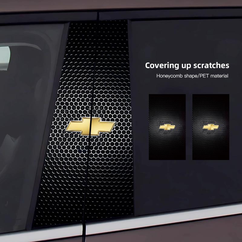 Car Middle Column Creative Stickers For Chevrolet Equinox Trailblazer Bolt Spark Tahoe Z71 Aveo Impala Lacetti Malibu Sail SS