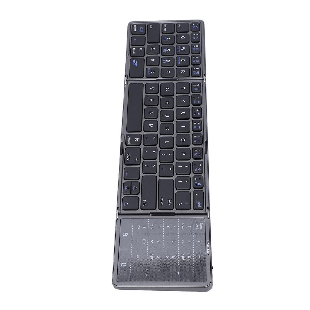 Fold Keyboard Rechargeable Full Size Keys Folding Wireless Keyboard with Touchpad Multi Device Sync for Laptop PC Tablets