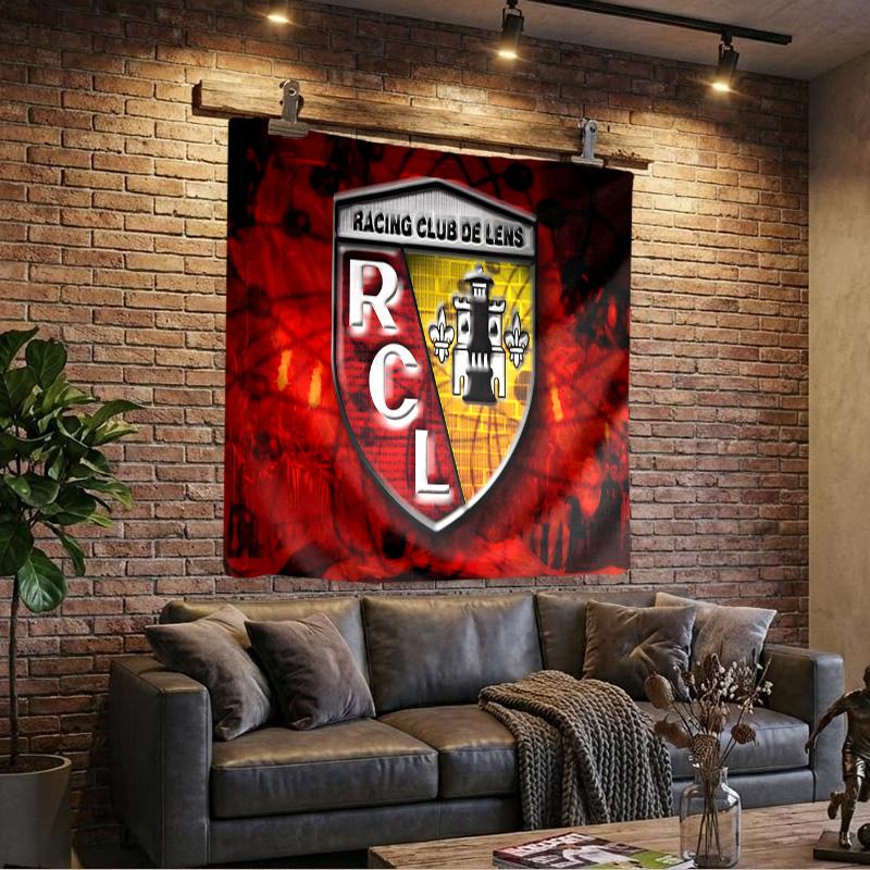 Racing Club Lens Crest Tapestry Playroom Tapestry, Accessories for Bedroom,Livingroom, dormitory Room Wall Decor Fan Birthday Gifts